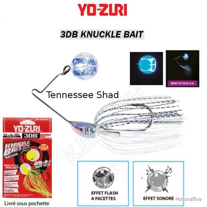3DB KNUCKLE BAIT YO-ZURI Tennesse Shad 7 G - 1/4 Oz 3 3DB KNUCKLE BAIT YO-ZURI Tennesse Shad 7 G - 1/4 Oz