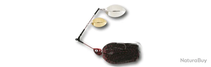 Spinnerbait Delalande Flex 14Gr NOIR ROUGE 3 Spinnerbait Delalande Flex 14Gr NOIR ROUGE