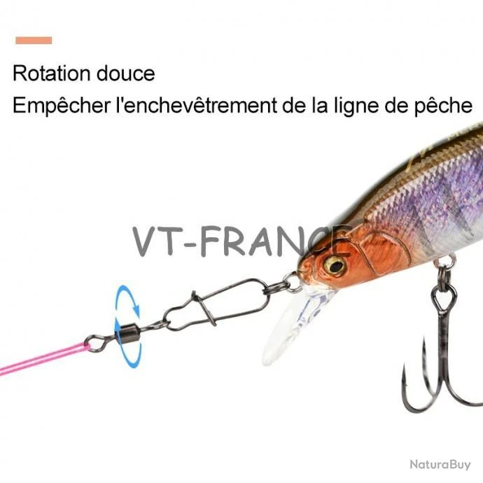 50 Emerillon Agrafe Inox Pour La Peche, Modele: 2/0 4 50 Emerillon Agrafe Inox Pour La Peche, Modele: 2/0 – Image 2