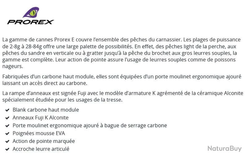 Prorex E 2.44 M 28-84 G 802 XHFS Power Shad Canne Spinning Prorex Daiwa 4 Prorex E 2.44 M 28-84 G 802 XHFS Power Shad Canne Spinning Prorex Daiwa – Image 2