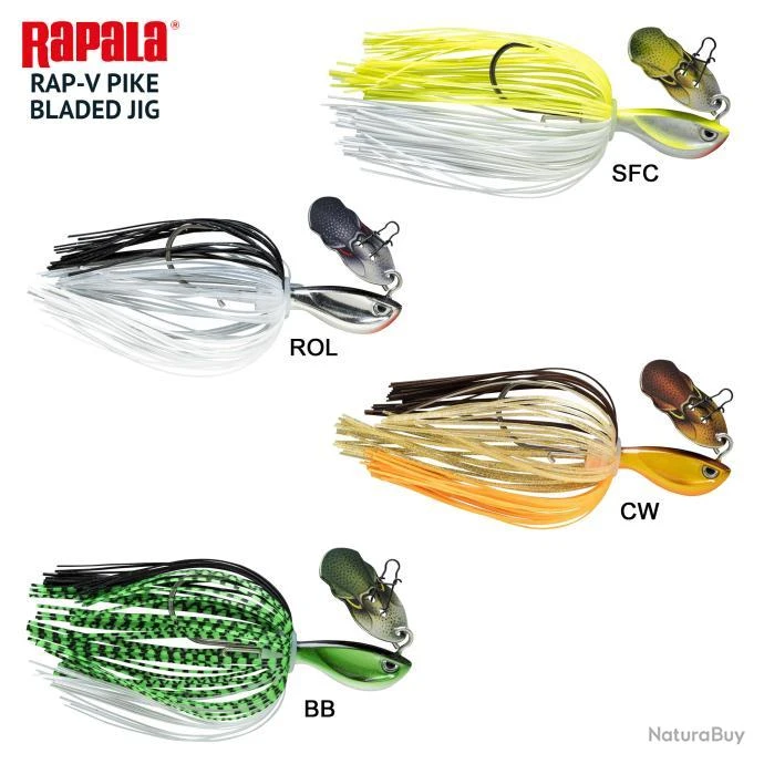Leurre Chatterbait Rapala Rap-V Pike Bladed Jig 21g 10cm ROL 5 Leurre Chatterbait Rapala Rap-V Pike Bladed Jig 21g 10cm ROL – Image 3