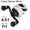 Moulinet De Pêche Baitcasting Traine 6.5:1 M29 Glacier White Droitier Et Gaucher