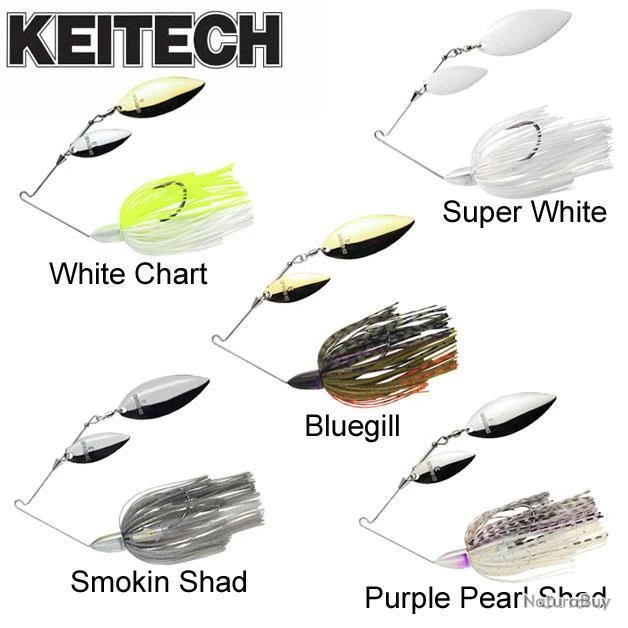 Leurre Spinnerbait Keitech Tee Bone 1/2oz 14g Smoke Shad 4 Leurre Spinnerbait Keitech Tee Bone 1/2oz 14g Smoke Shad – Image 2