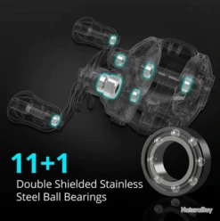 Moulinet Baitcasting Traine 6.3:1 M10 8kg Droitier Et Gaucher Couleur Noir Vert -Daiwcia Magasin 00022 Moulinet Baitcasting traine 6.3 1 M10 8kg droitier et gaucher couleur noir vert